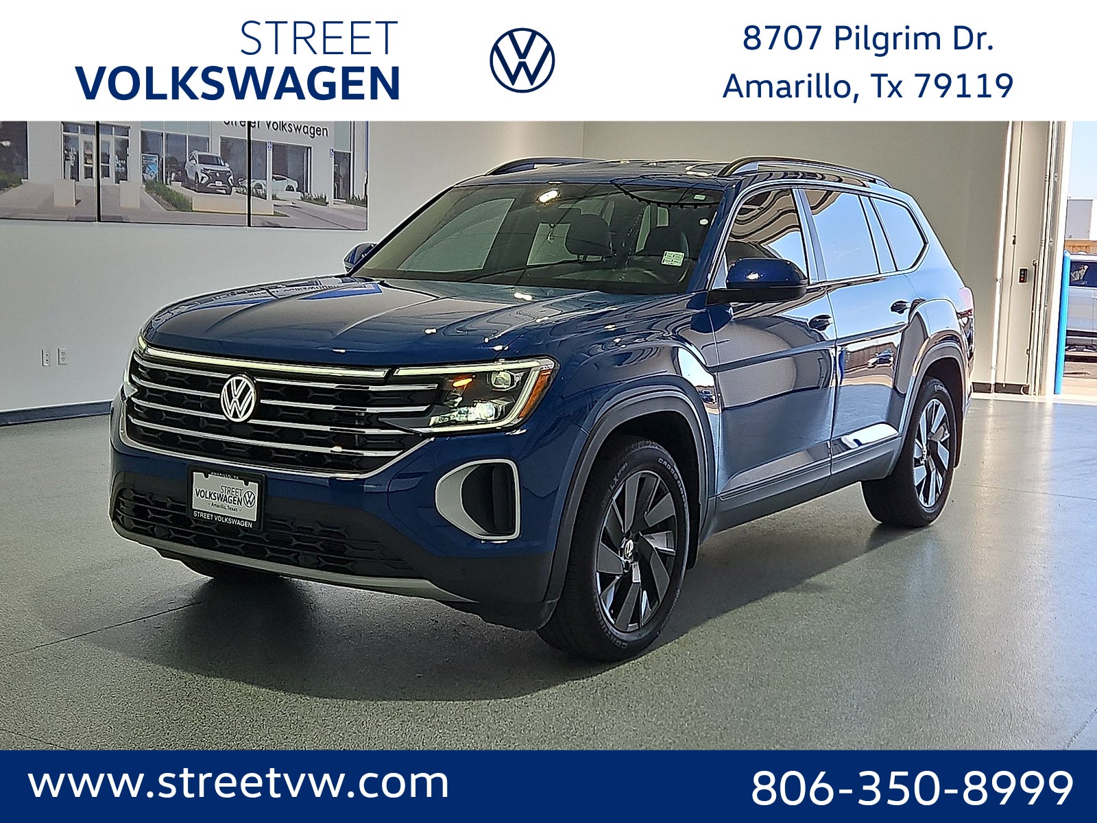 Mountain Lake Blue Metallic 2026 Volkswagen Atlas SUV / Crossover Front-Wheel Drive 8-Speed Automatic