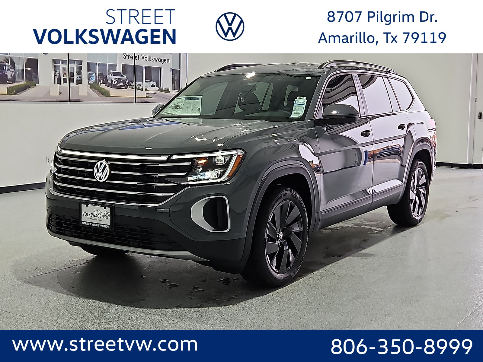 Pure Gray 2026 Volkswagen Atlas SUV / Crossover Front-Wheel Drive 8-Speed Automatic
