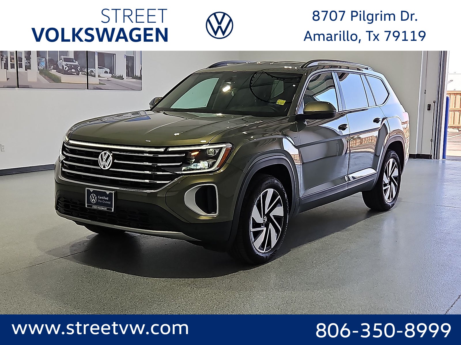 Avocado Green Pearl 2026 Volkswagen Atlas SUV / Crossover Front-Wheel Drive 8-Speed Automatic
