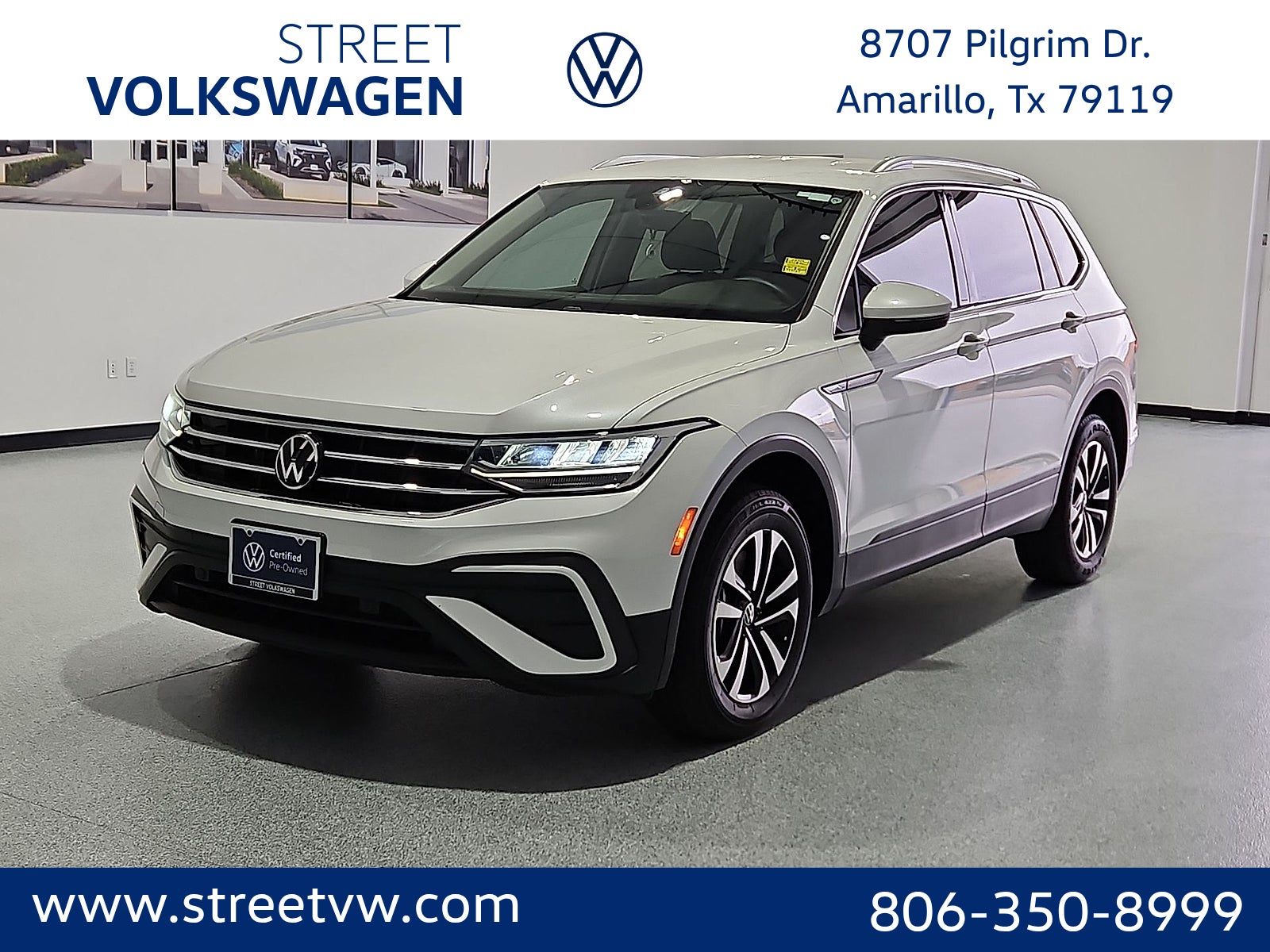 Opal White 2023 Volkswagen Tiguan SUV / Crossover Front-Wheel Drive 8-Speed Automatic
