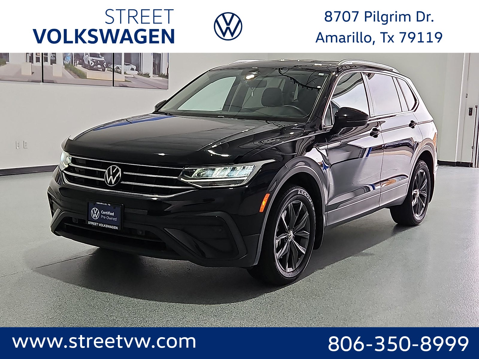 Deep Black 2024 Volkswagen Tiguan SE FWD SUV / Crossover Front-Wheel Drive Automatic