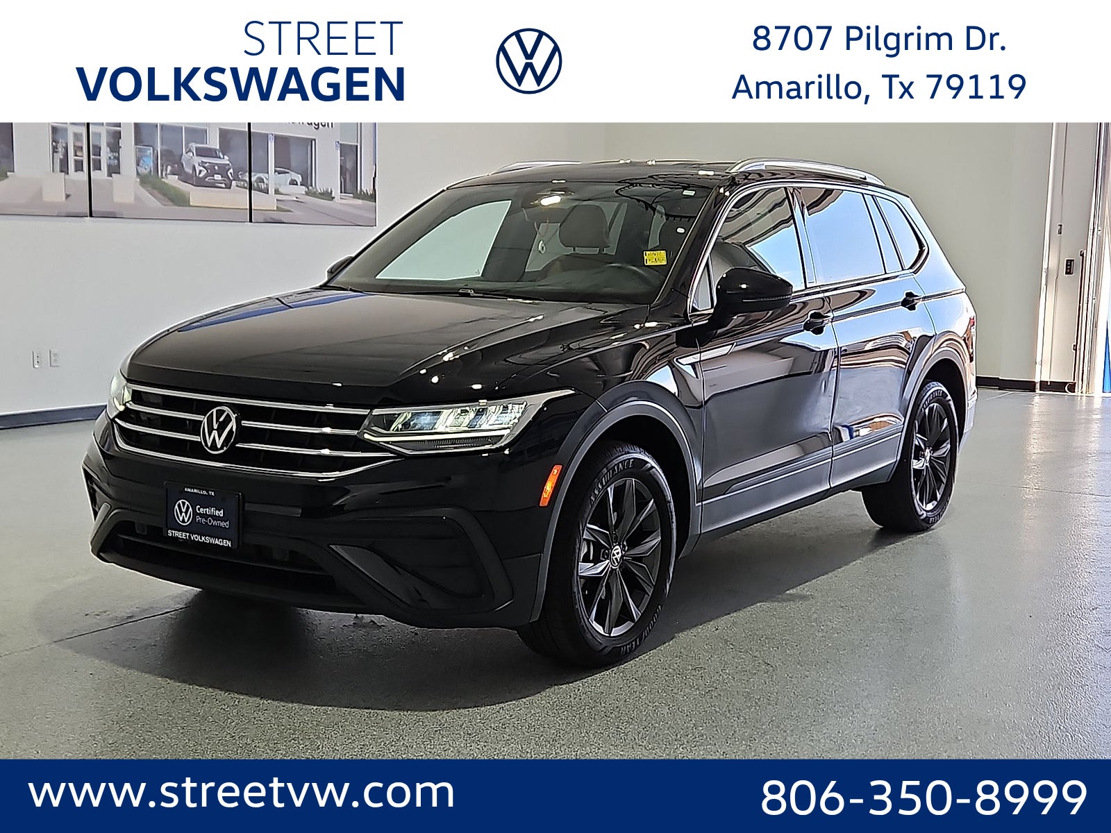 Deep Black 2023 Volkswagen Tiguan SE FWD SUV / Crossover Front-Wheel Drive Automatic