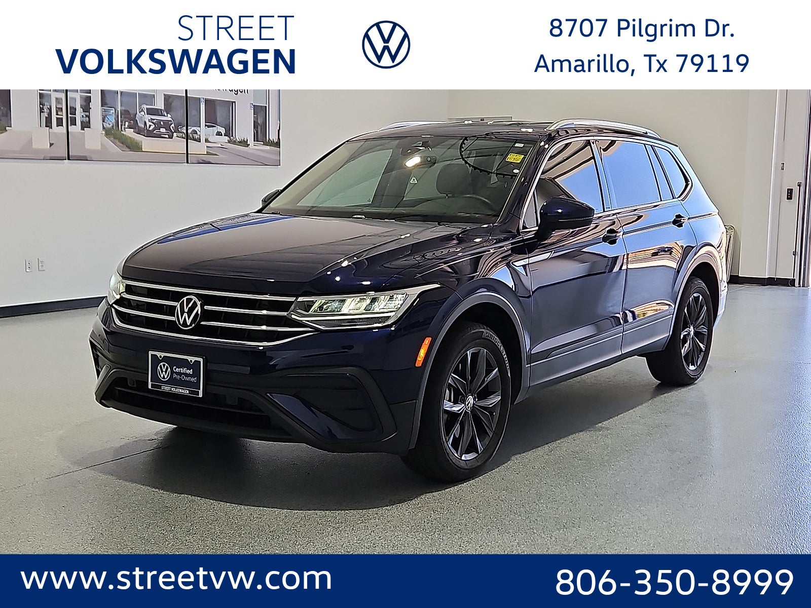 Atlantic Blue Metallic 2023 Volkswagen Tiguan SUV / Crossover Front-Wheel Drive 8-Speed Automatic