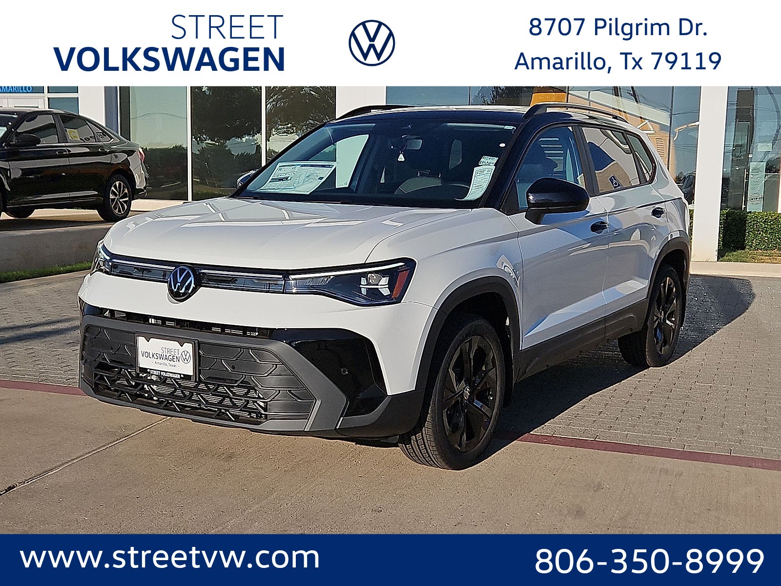 Pure White W/Deep Blk Rf 2027 Volkswagen Taos SUV / Crossover Front-Wheel Drive 8-Speed Automatic