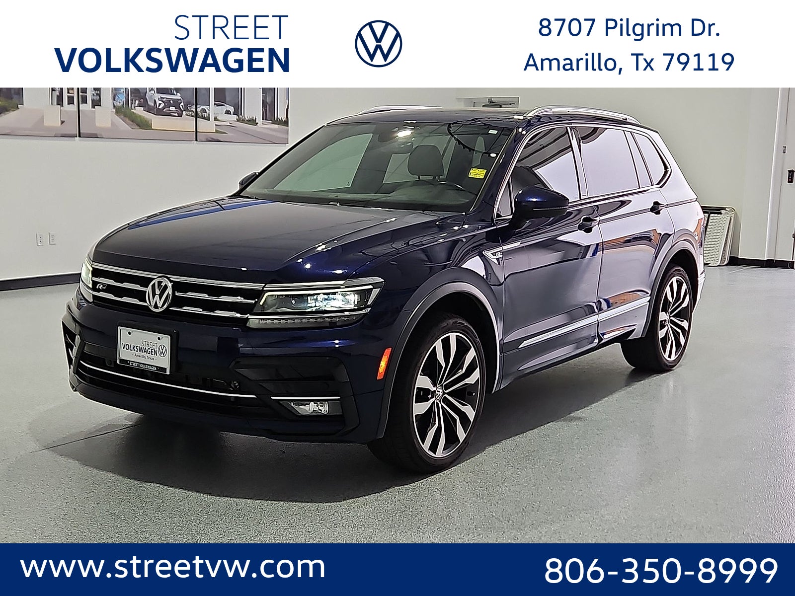 Atlantic Blue Metallic 2021 Volkswagen Tiguan SUV / Crossover All-Wheel Drive 8-Speed Automatic