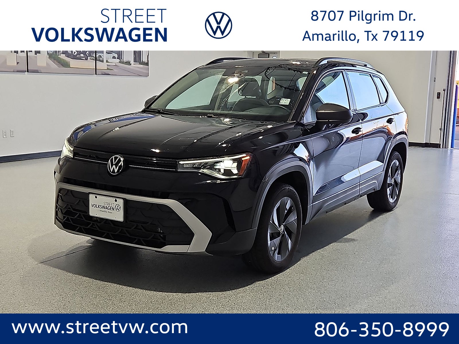 Deep Black Pearl 2026 Volkswagen Taos SUV / Crossover Front-Wheel Drive 8-Speed Automatic