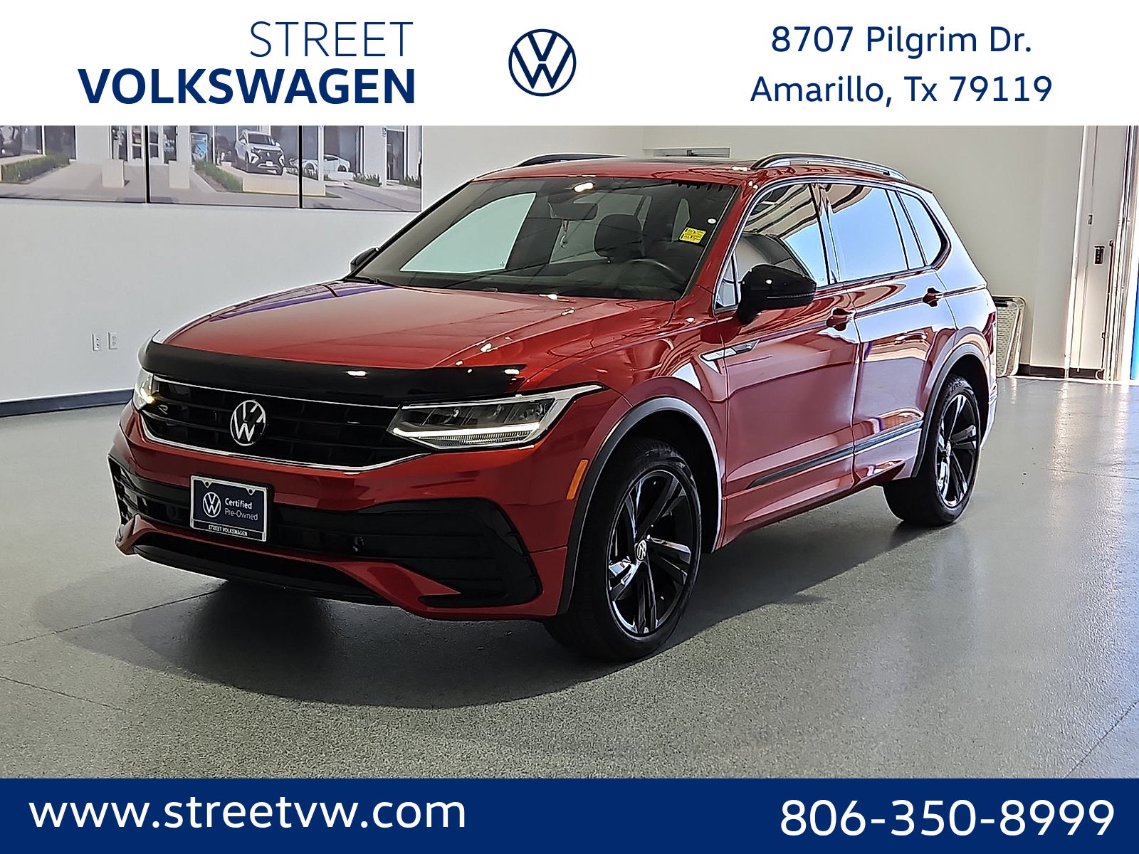 Red Metallic 2024 Volkswagen Tiguan SUV / Crossover All-Wheel Drive Automatic