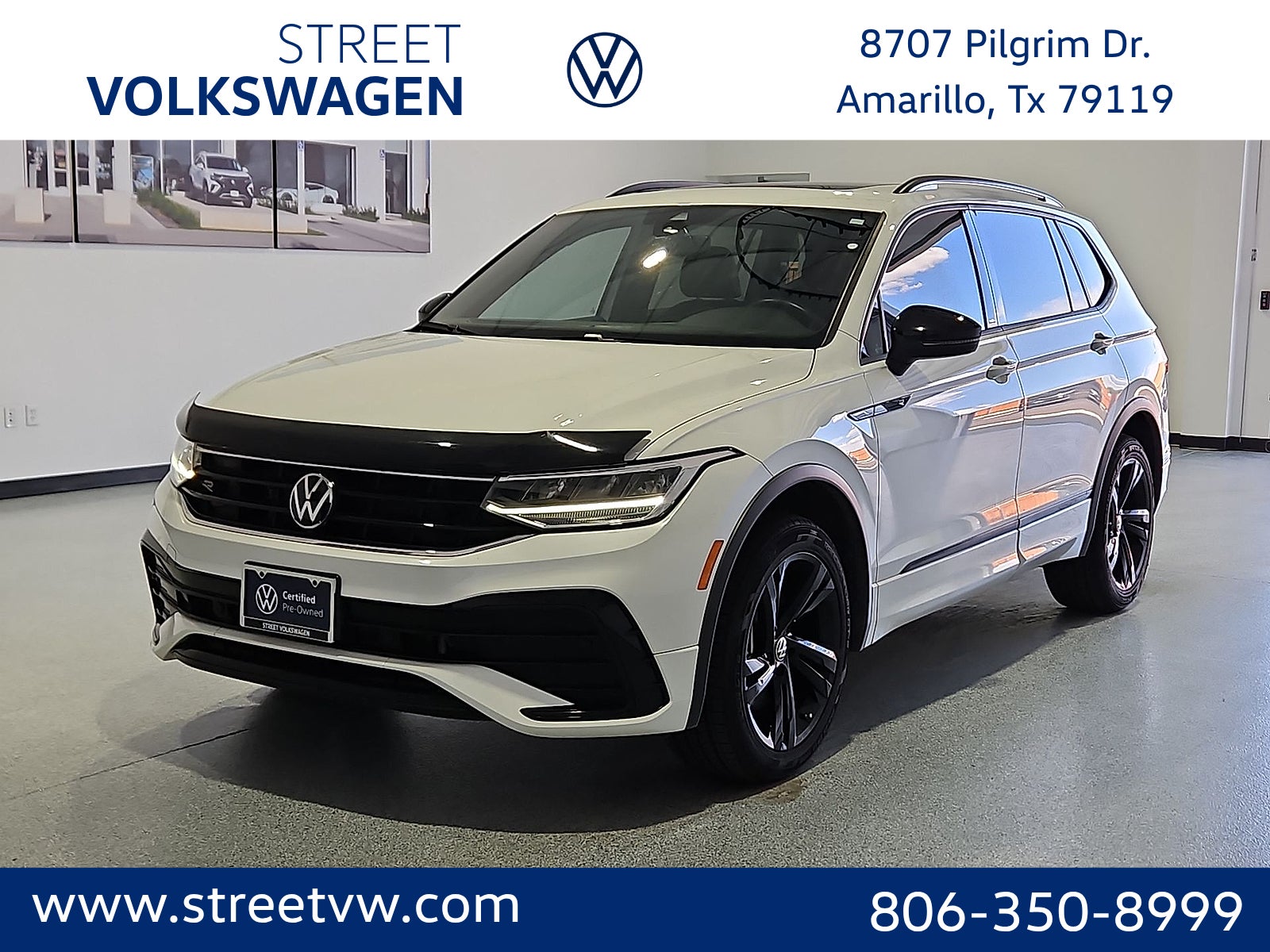 Opal White 2024 Volkswagen Tiguan SUV / Crossover All-Wheel Drive 8-Speed Automatic