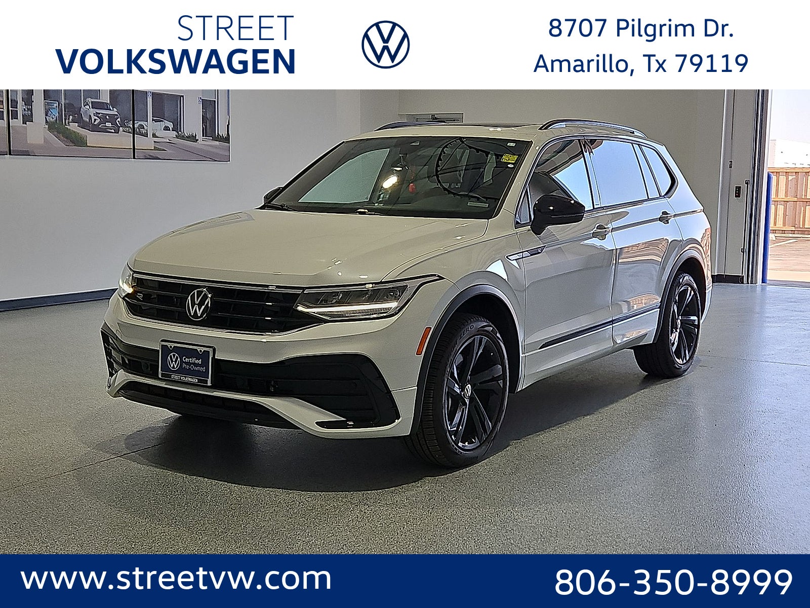 Opal White 2024 Volkswagen Tiguan SUV / Crossover All-Wheel Drive 8-Speed Automatic