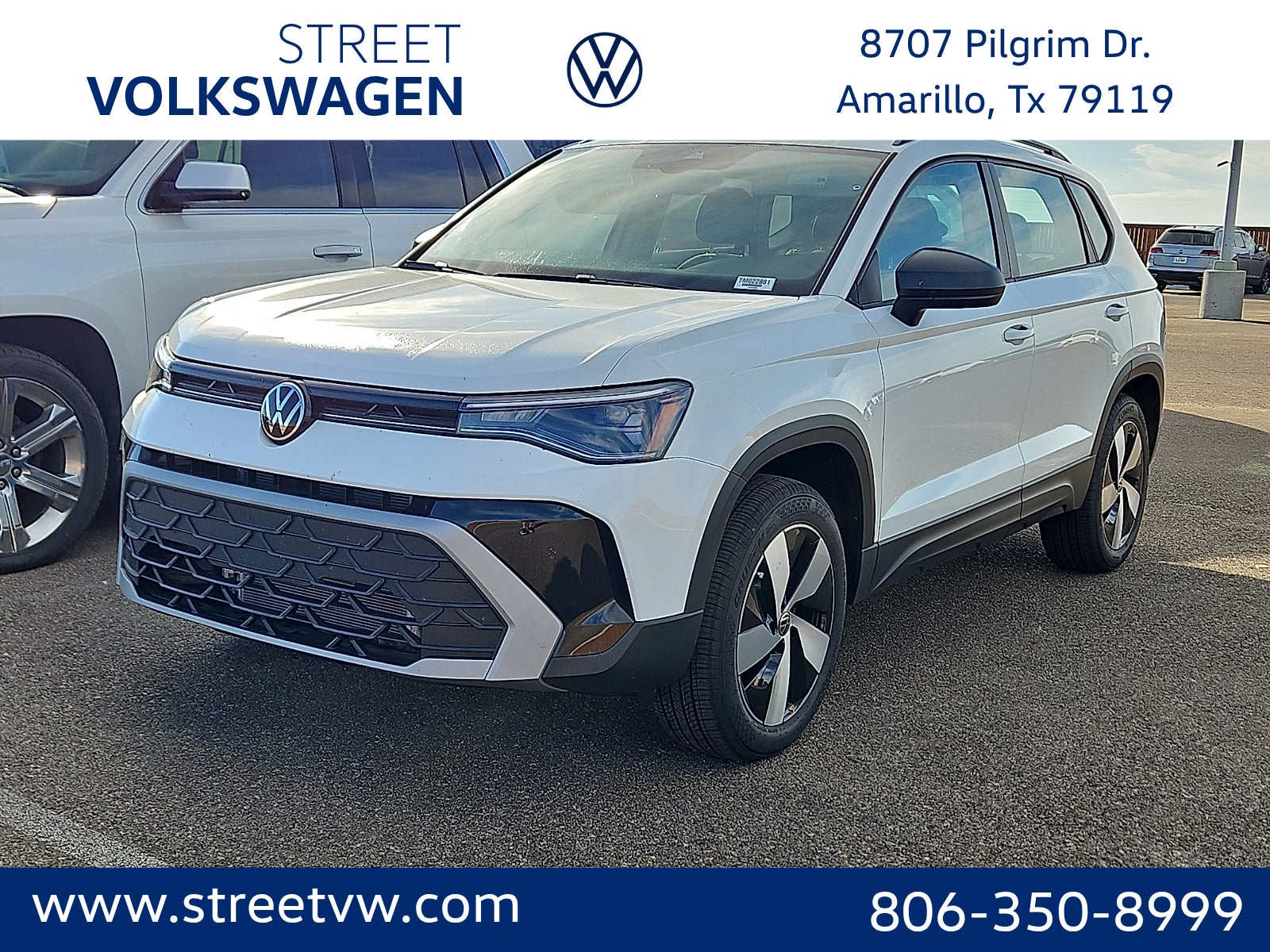 Pure White 2026 Volkswagen Taos SUV / Crossover All-Wheel Drive 8-Speed Automatic