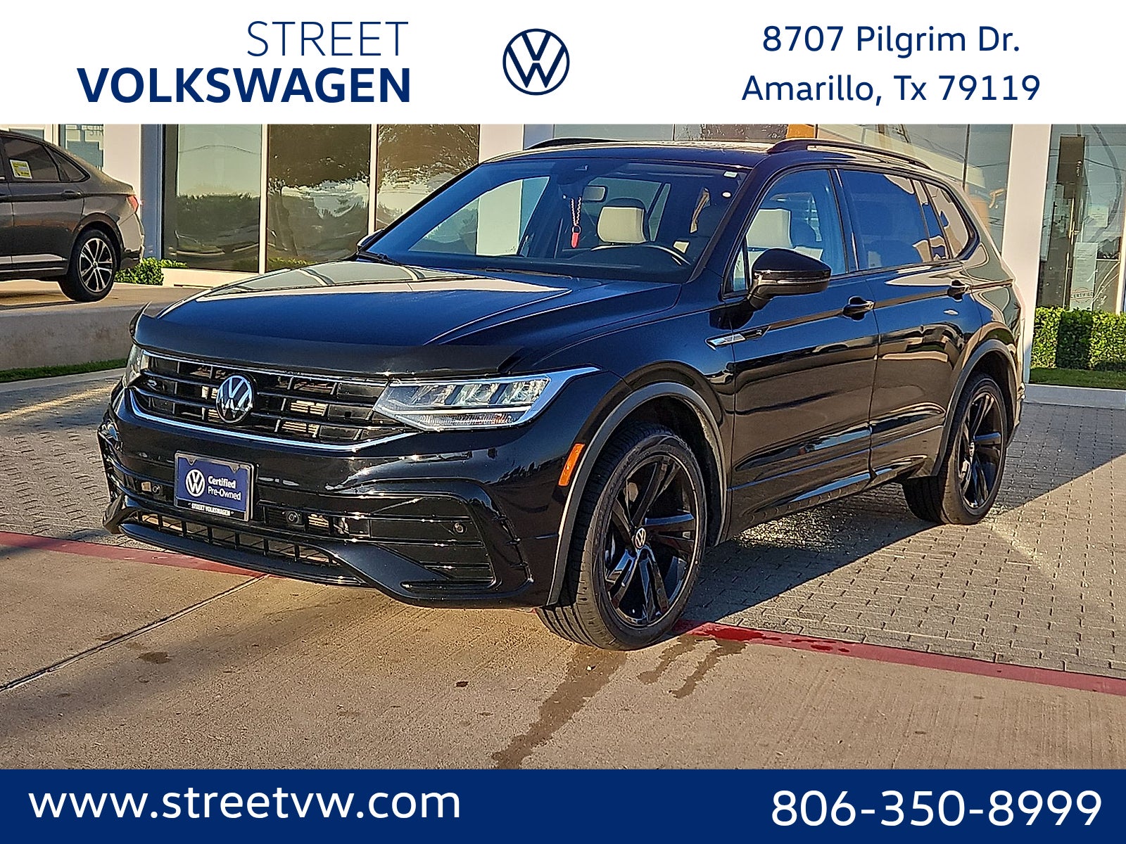 Deep Black 2024 Volkswagen Tiguan SUV / Crossover Front-Wheel Drive 8-Speed Automatic