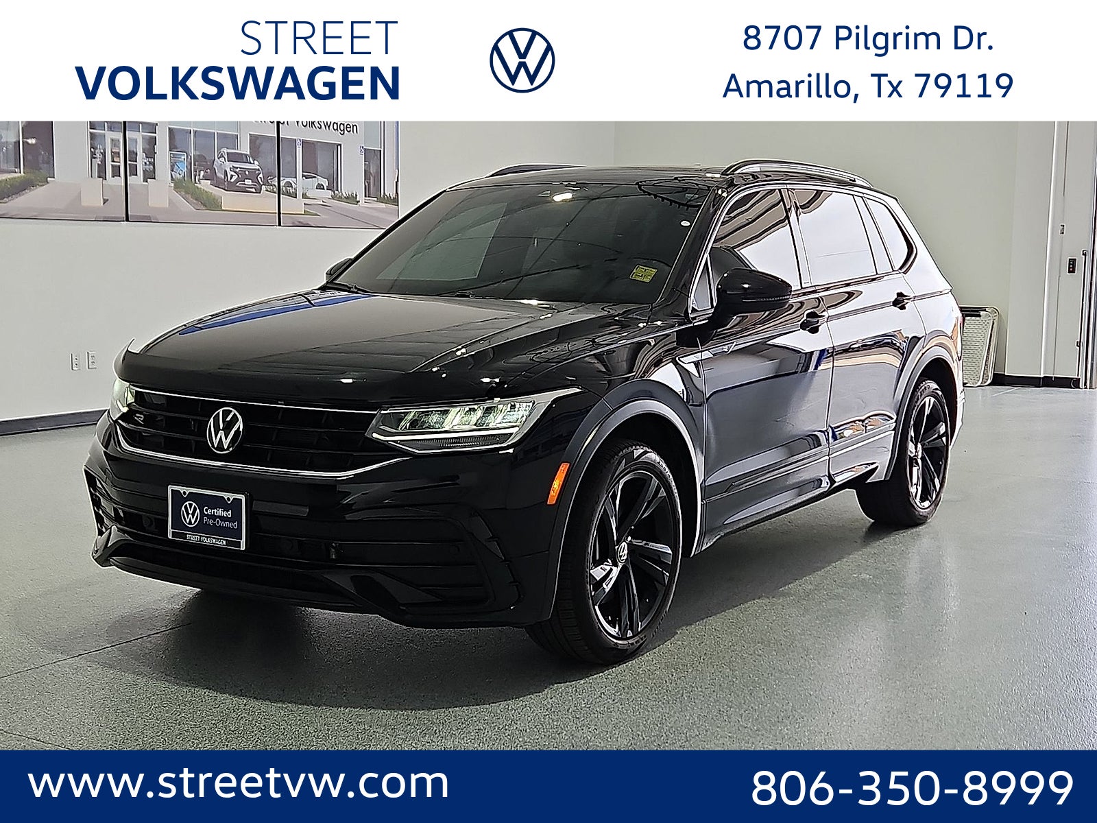 Deep Black 2024 Volkswagen Tiguan SUV / Crossover Front-Wheel Drive 8-Speed Automatic
