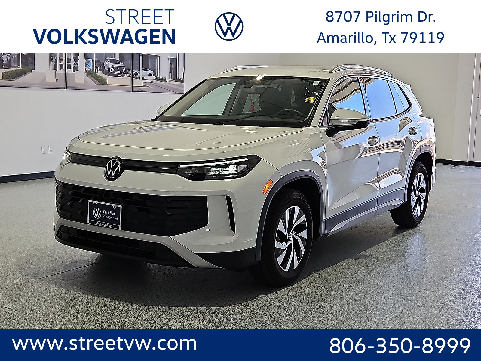 Pure White 2025 Volkswagen Tiguan SUV / Crossover Front-Wheel Drive 8-Speed Automatic