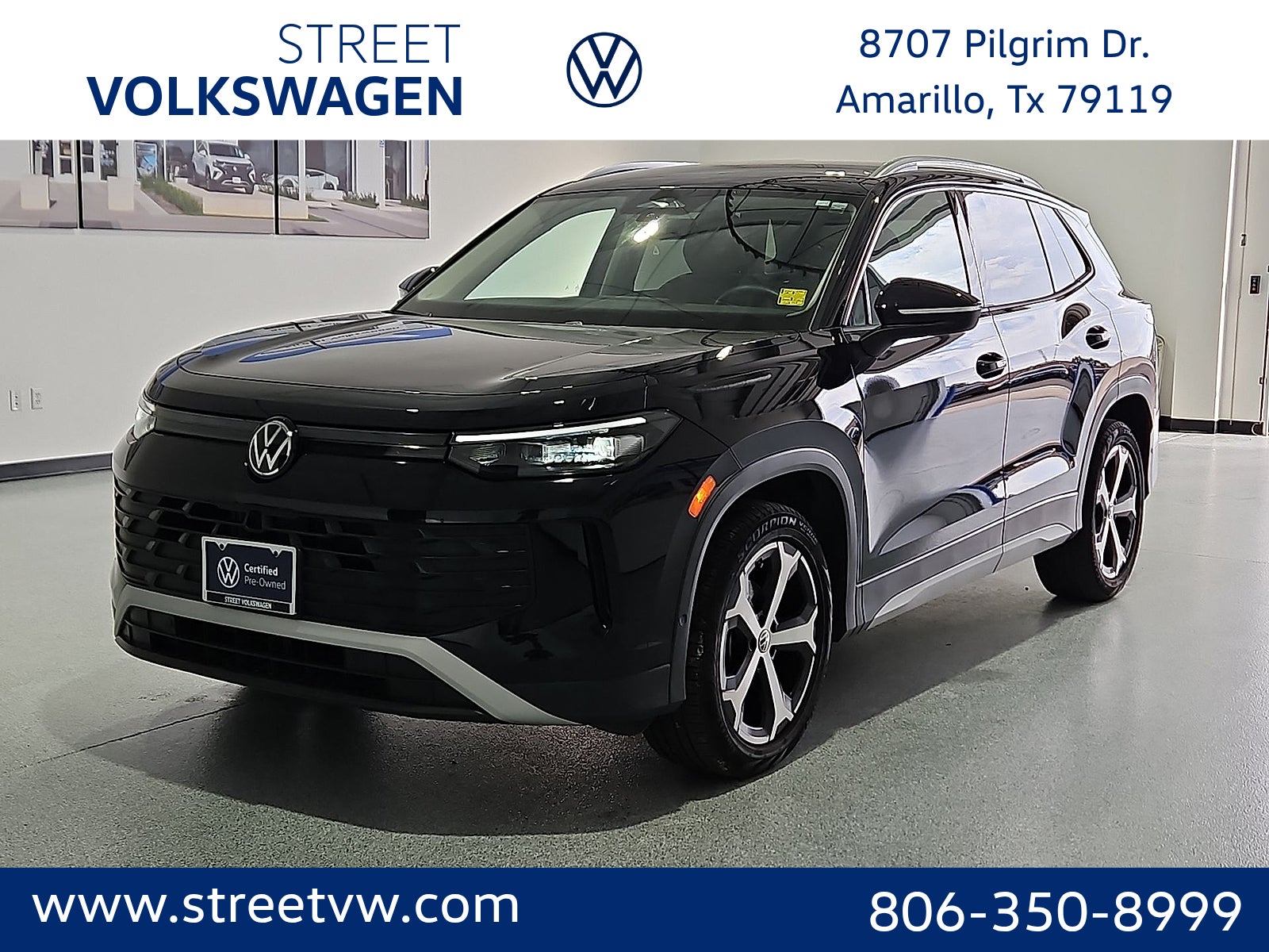 Deep Black 2025 Volkswagen Tiguan SUV / Crossover Front-Wheel Drive 8-Speed Automatic