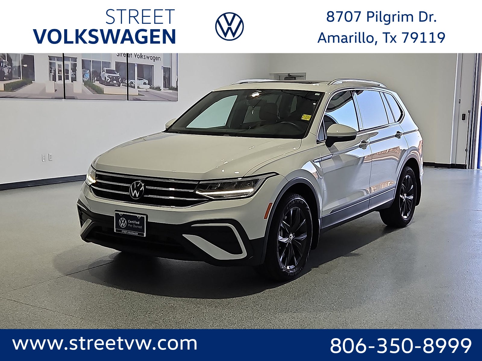 Pure White 2024 Volkswagen Tiguan SUV / Crossover All-Wheel Drive 8-Speed Automatic