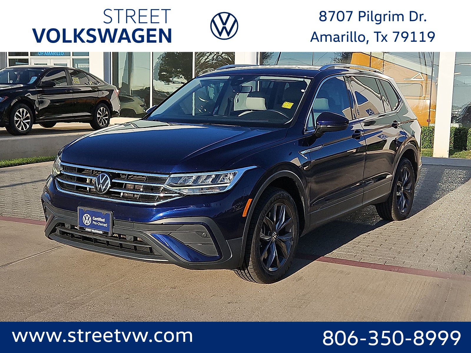 Atlantic Blue Metallic 2024 Volkswagen Tiguan SUV / Crossover Front-Wheel Drive 8-Speed Automatic