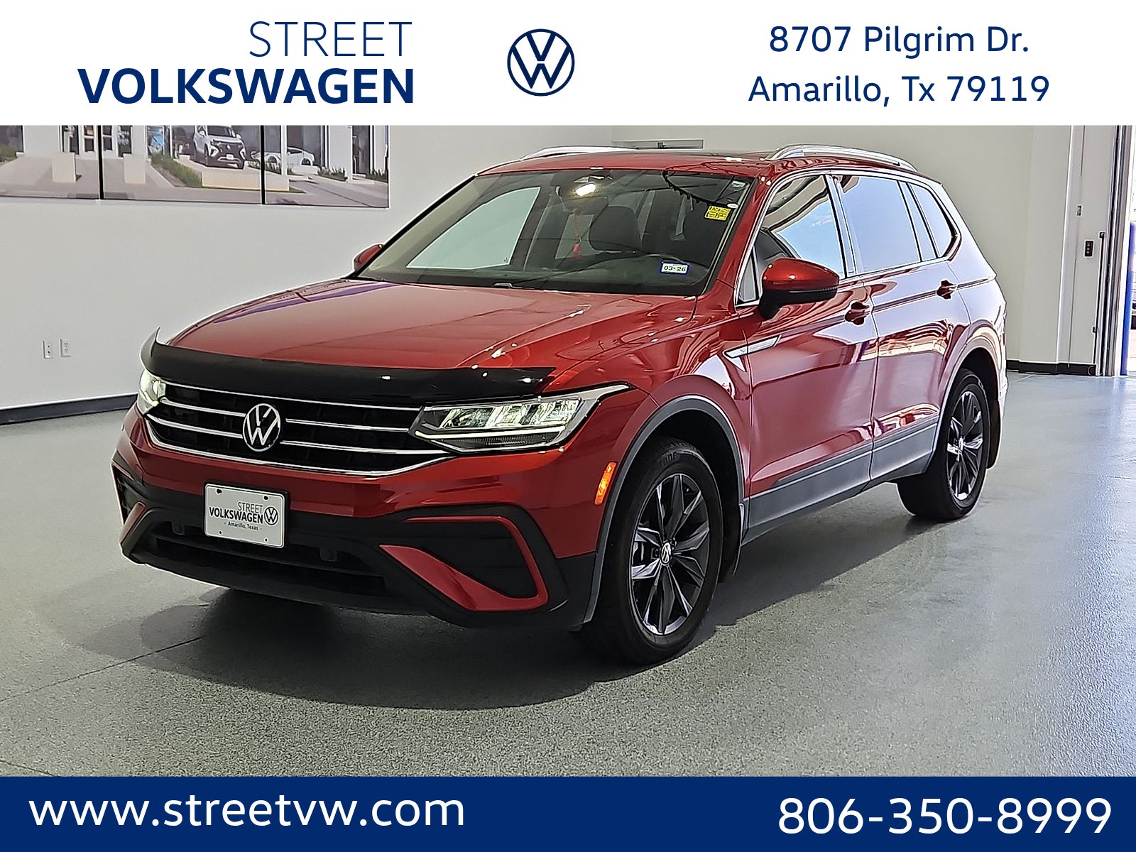 Red Metallic 2023 Volkswagen Tiguan SUV / Crossover Front-Wheel Drive 8-Speed Automatic