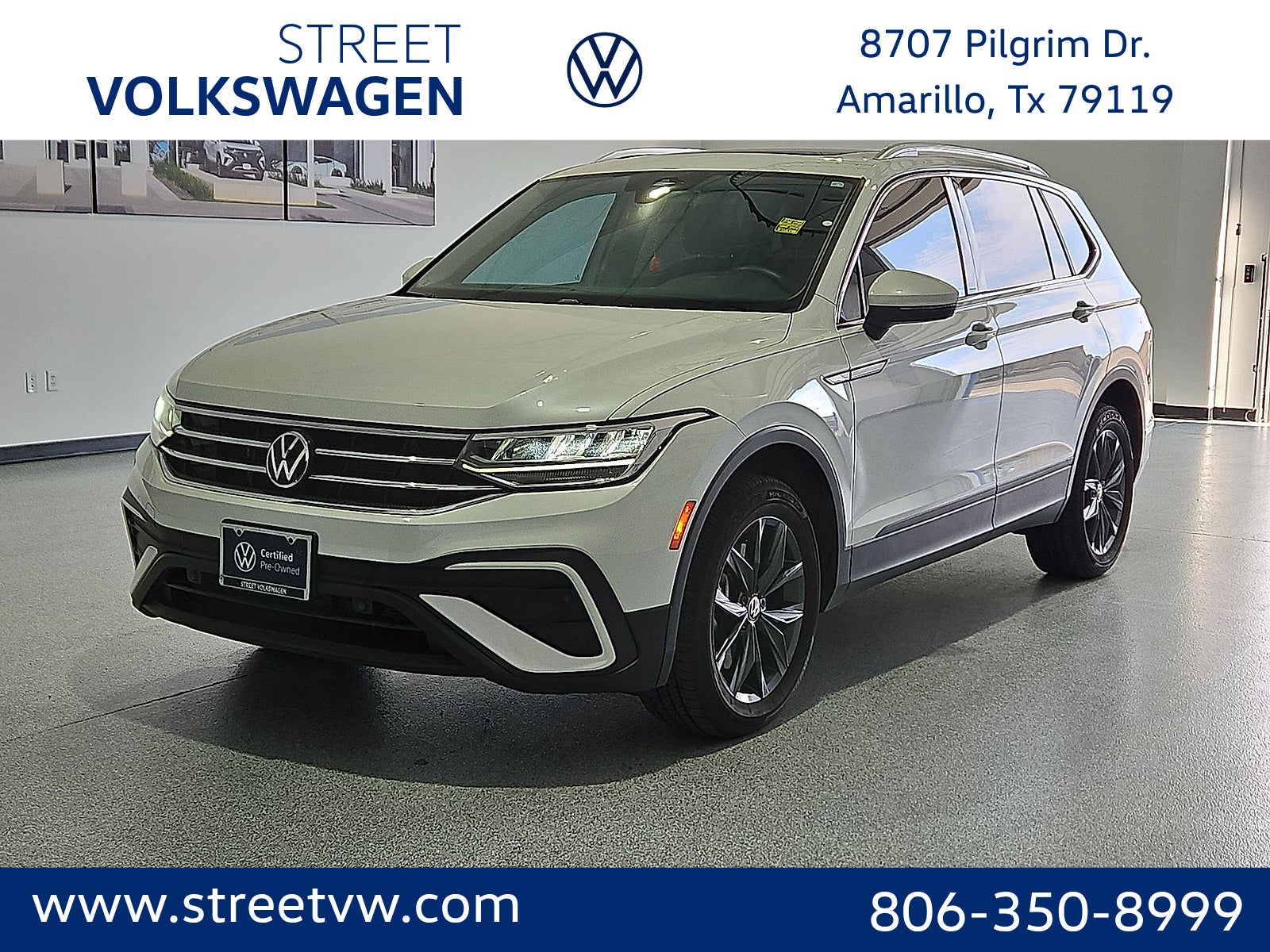 Opal White 2023 Volkswagen Tiguan SUV / Crossover Front-Wheel Drive 8-Speed Automatic