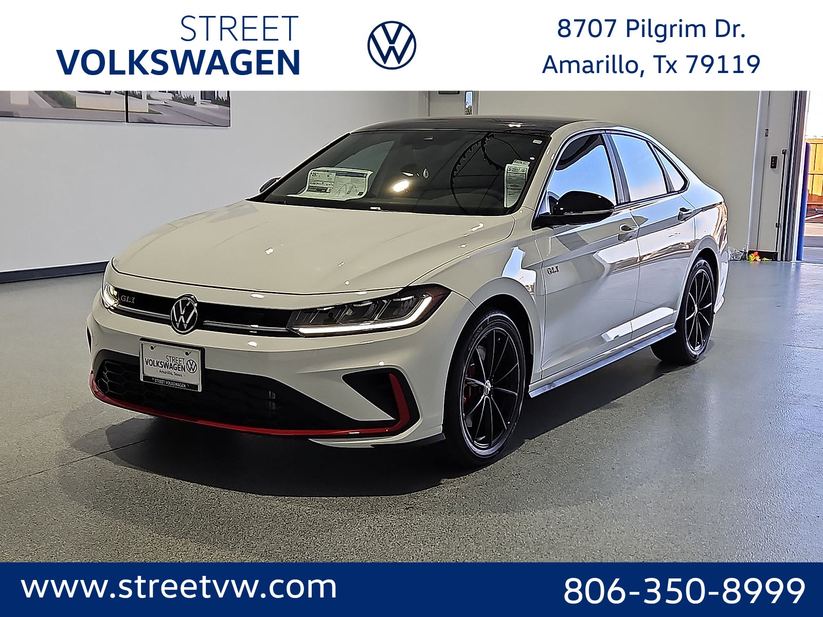 Pure White W/Deep Blk Rf 2027 Volkswagen Jetta GLI Sedan Front-Wheel Drive 7-Speed Dual Clutch
