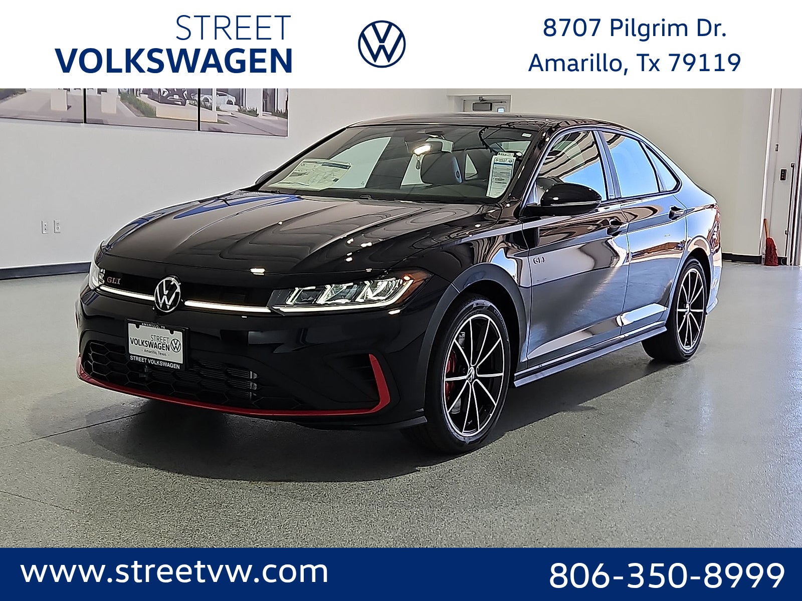 Deep Black Pearl 2026 Volkswagen Jetta GLI Sedan Front-Wheel Drive Automatic