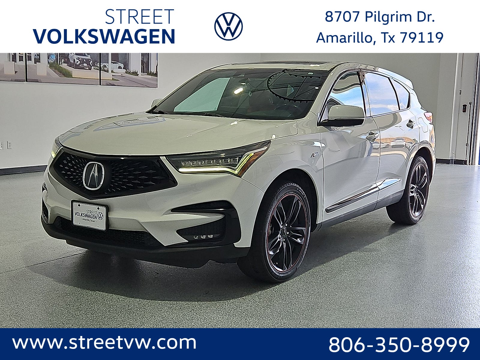 Platinum White Pearl 2020 Acura RDX FWD with A-Spec Package SUV / Crossover Front-Wheel Drive Automatic