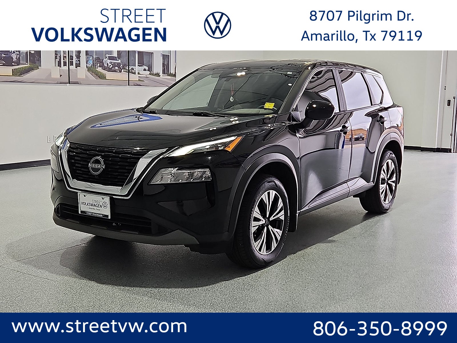 Super Black 2023 Nissan Rogue SV FWD SUV / Crossover Front-Wheel Drive Automatic