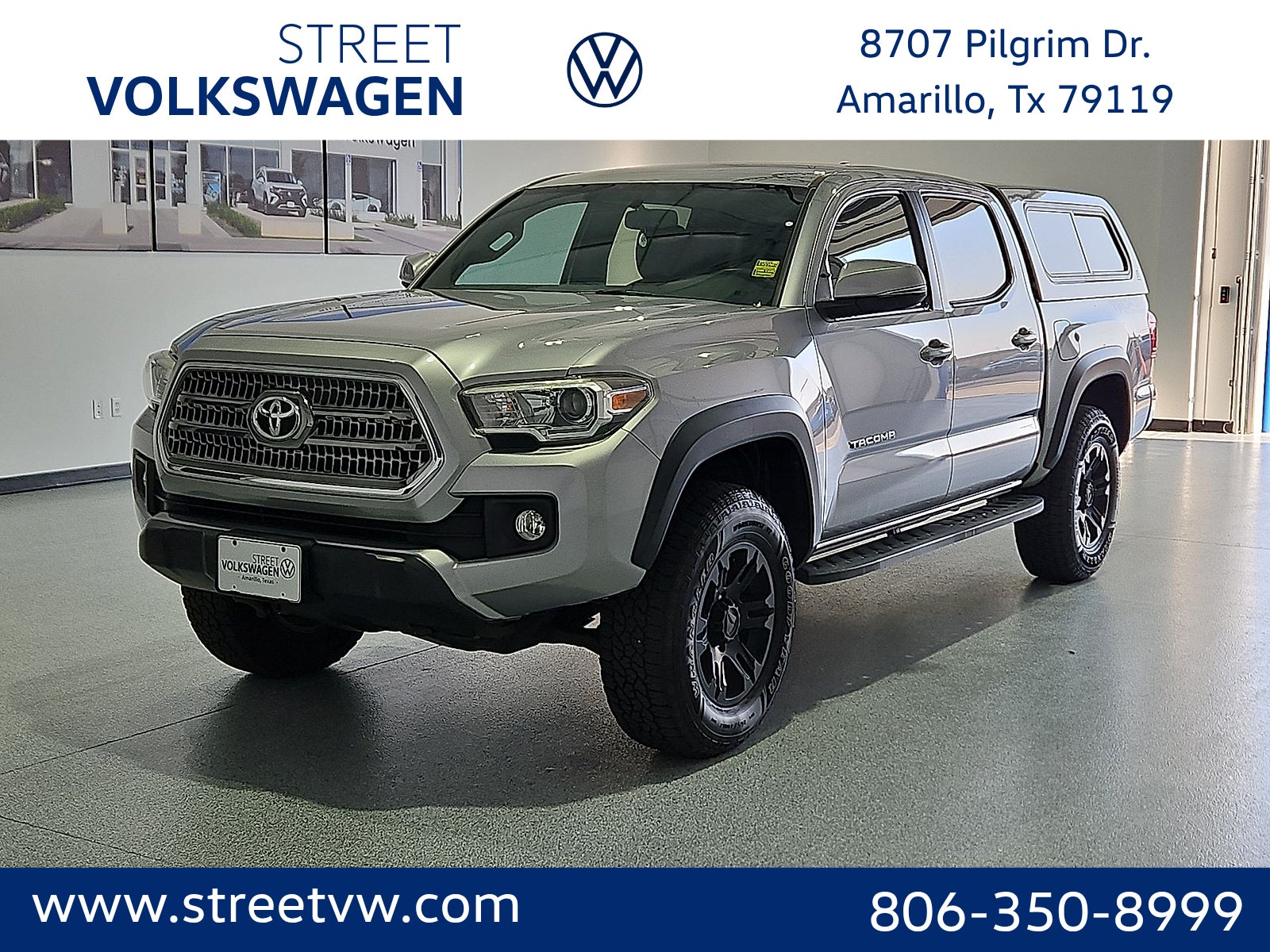 Silver Sky Metallic 2017 Toyota Tacoma Pickup Truck Four-Wheel Drive 6-Speed Automatic
