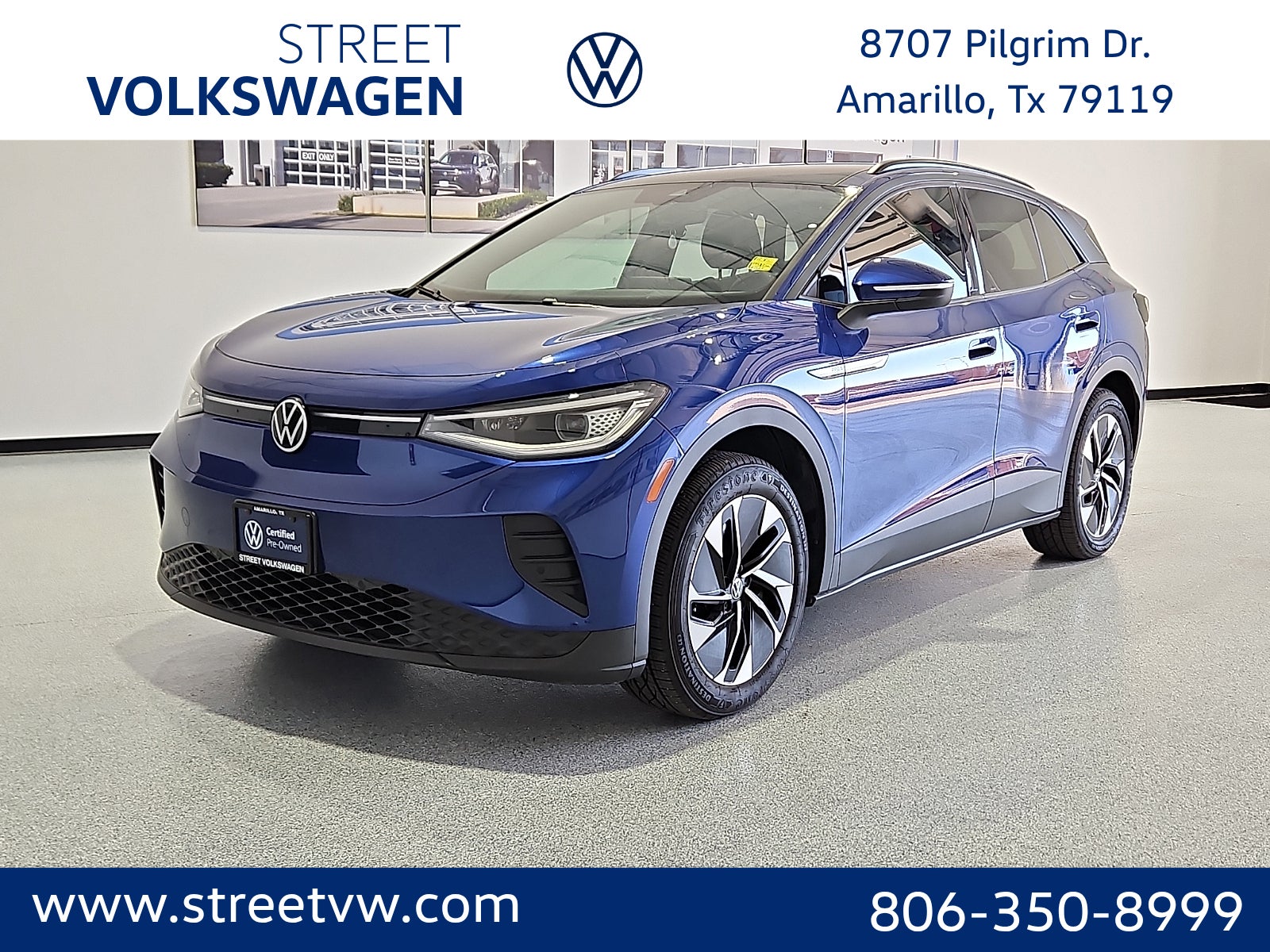 Blue Metallic 2022 Volkswagen ID.4 Pro S RWD SUV / Crossover Rear-Wheel Drive Automatic