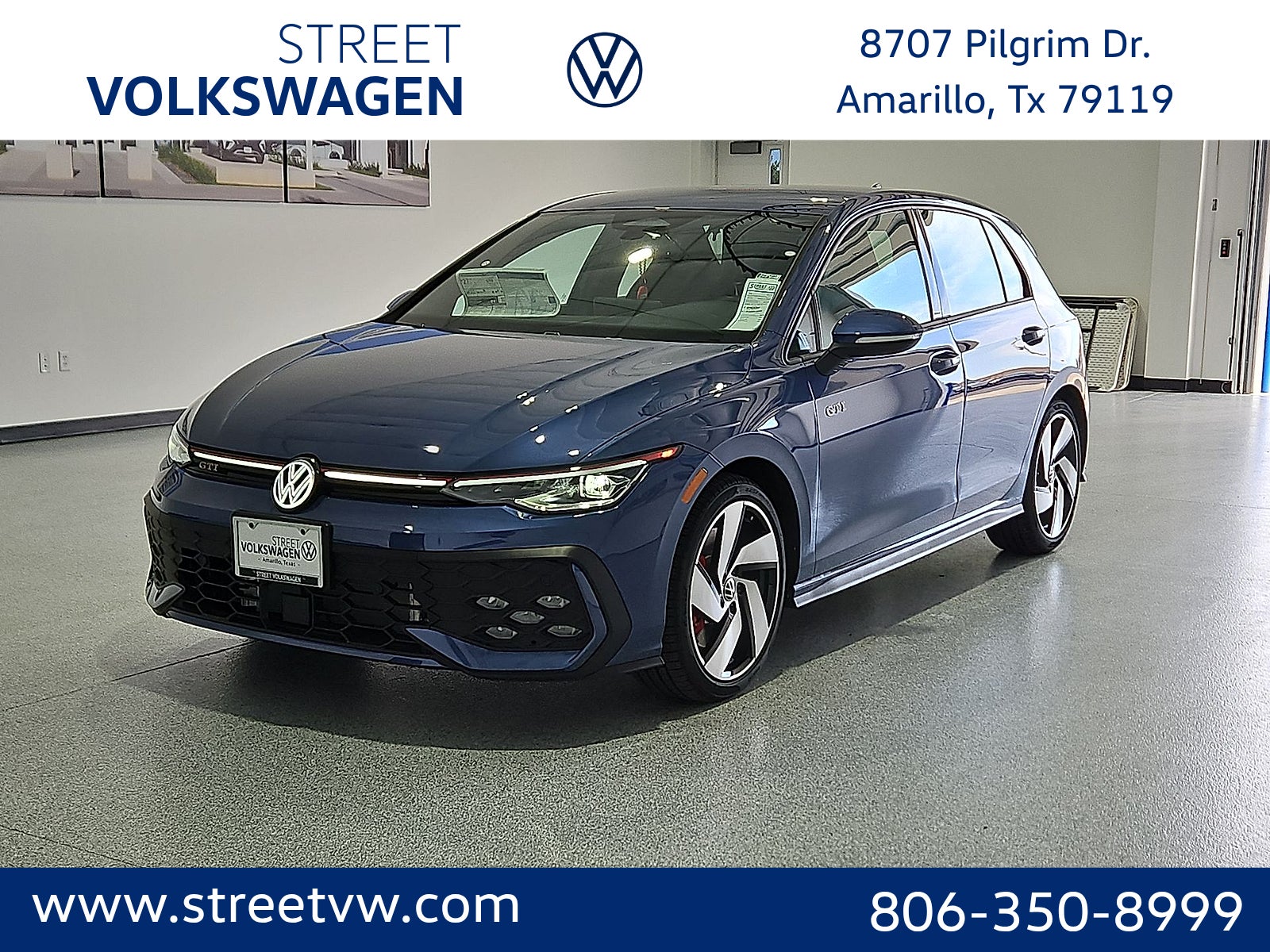 Slate Blue Metallic 2026 Volkswagen Golf GTI Hatchback Front-Wheel Drive 7-Speed Dual Clutch
