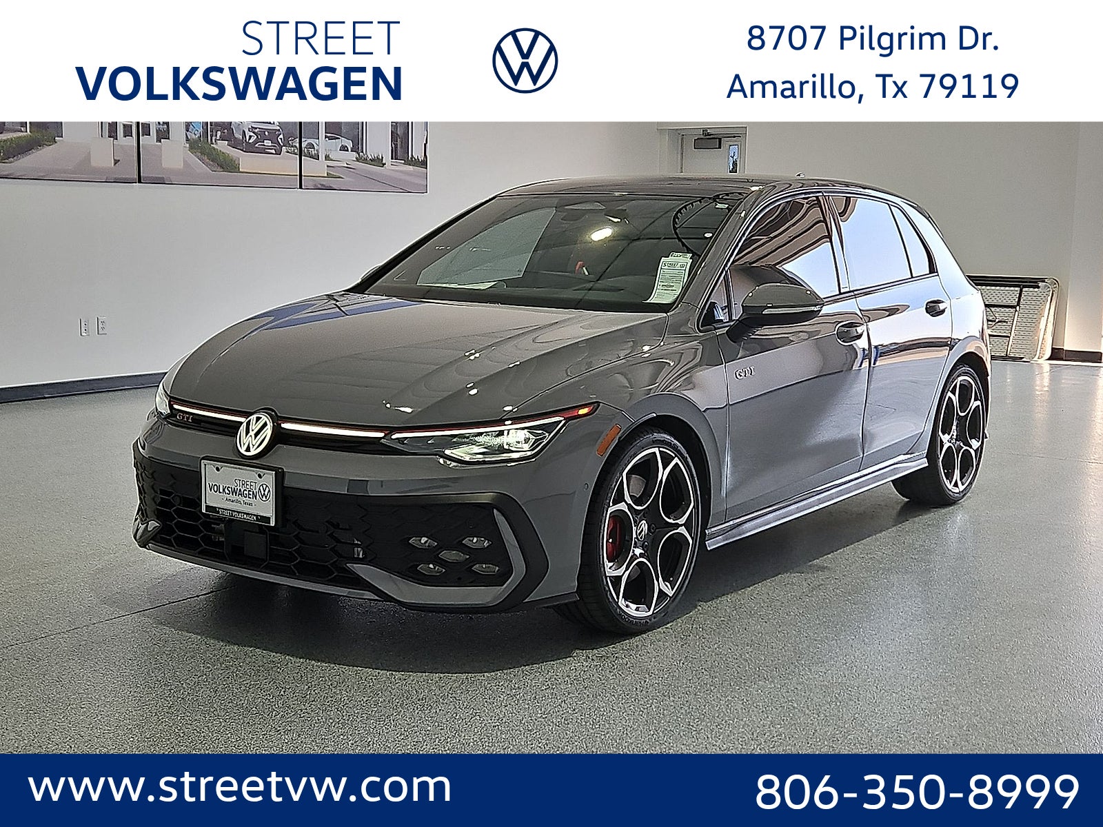 Moonstone Gray 2026 Volkswagen Golf GTI Hatchback Front-Wheel Drive 7-Speed Dual Clutch