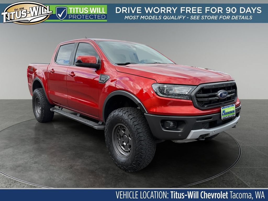 Red 2019 Ford Ranger Pickup Truck Four-Wheel Drive Automatic