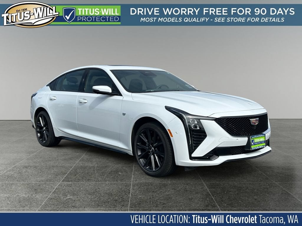 Summit White 2025 Cadillac CT5 Sedan All-Wheel Drive Automatic