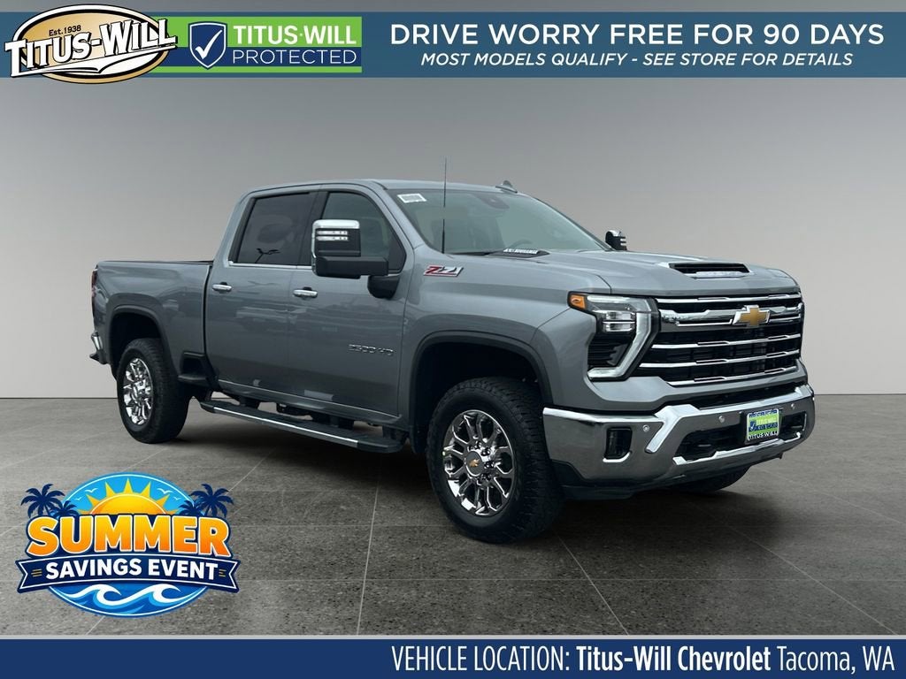 Sterling Gray Metallic 2026 Chevrolet Silverado 2500HD LTZ Crew Cab 4WD Pickup Truck Four-Wheel Drive Automatic