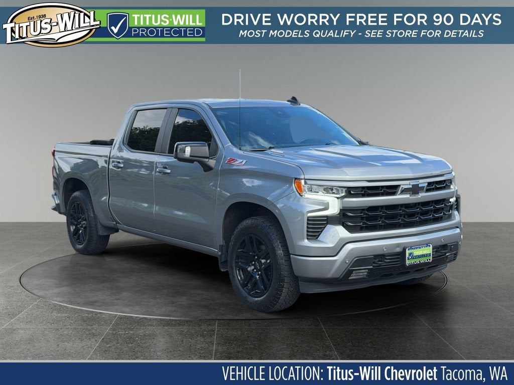 Sterling Gray Metallic 2024 Chevrolet Silverado 1500 Pickup Truck Four-Wheel Drive Automatic