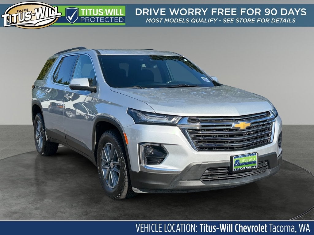 Silver Ice Metallic 2022 Chevrolet Traverse SUV / Crossover Four-Wheel Drive Automatic