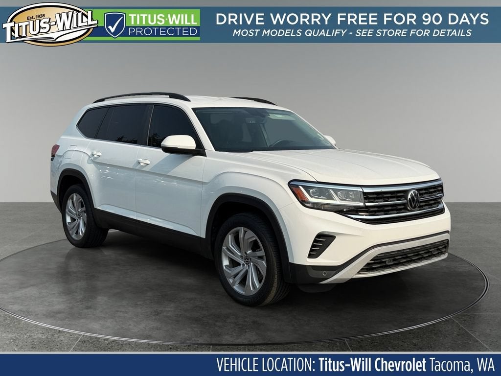 White 2022 Volkswagen Atlas SUV / Crossover All-Wheel Drive 8-Speed Automatic