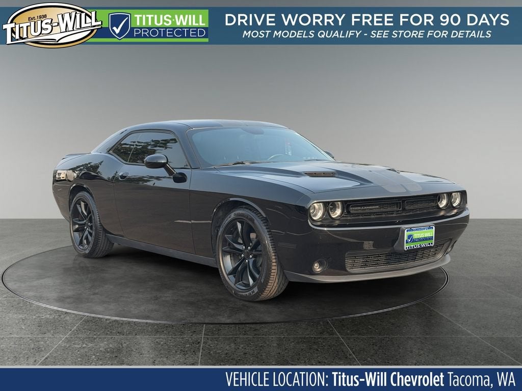 Black 2016 Dodge Challenger Coupe Rear-Wheel Drive 