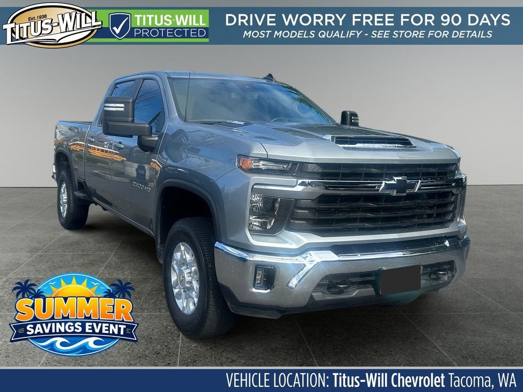 Sterling Gray Metallic 2024 Chevrolet Silverado 2500HD LT Crew Cab 4WD Pickup Truck Four-Wheel Drive Automatic