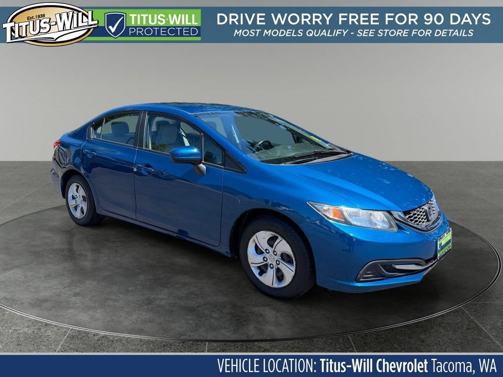 Blue 2015 Honda Civic Sedan Front-Wheel Drive 