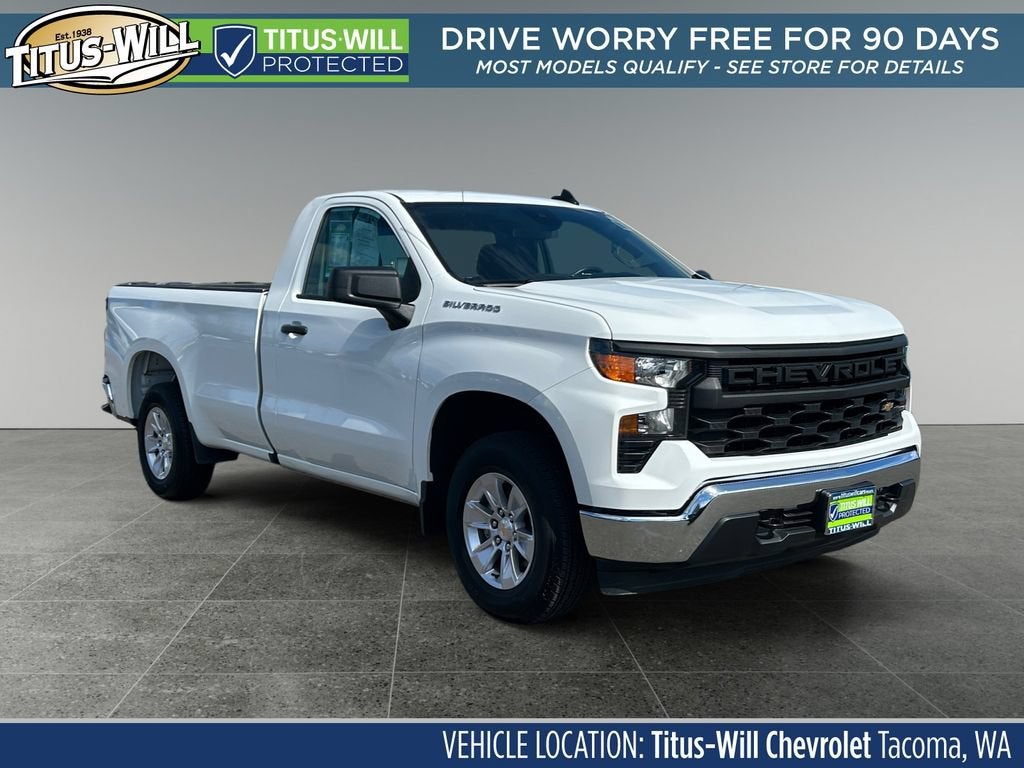 Summit White 2025 Chevrolet Silverado 1500 Pickup Truck 4X2 Automatic