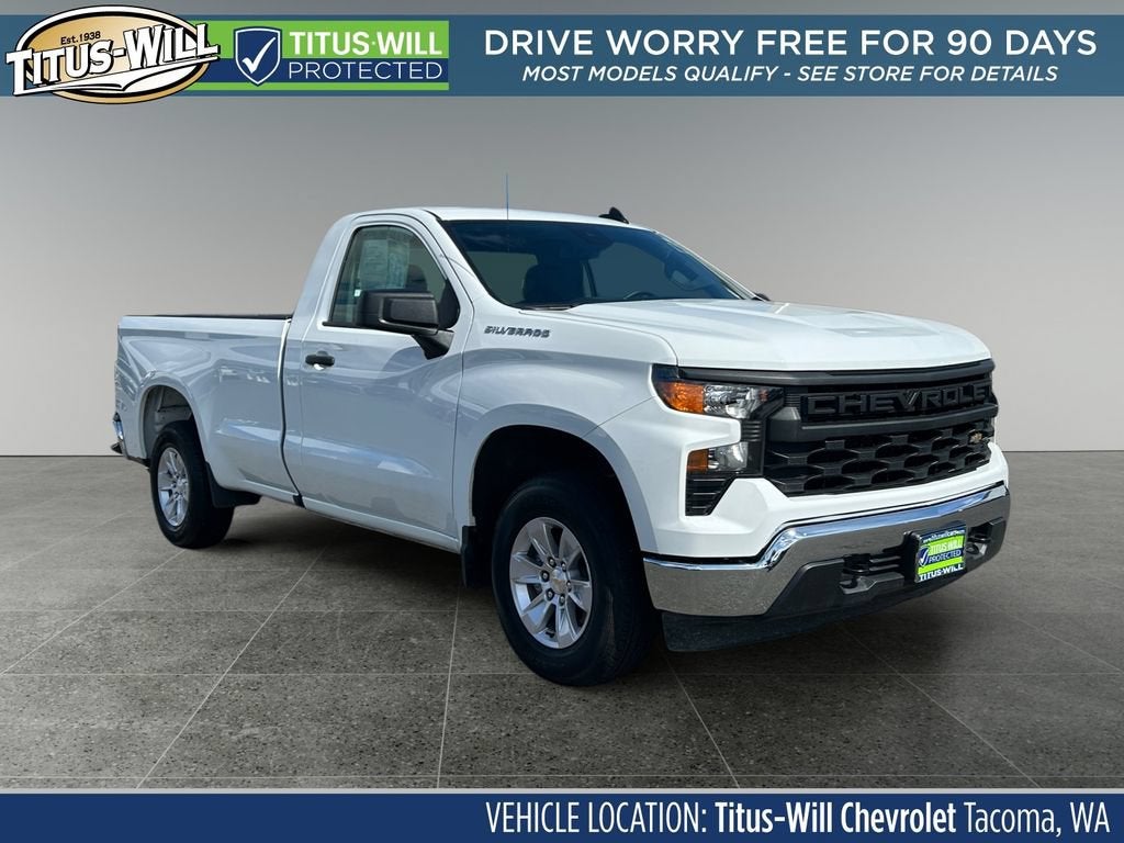 Summit White 2025 Chevrolet Silverado 1500 Pickup Truck 4X2 Automatic