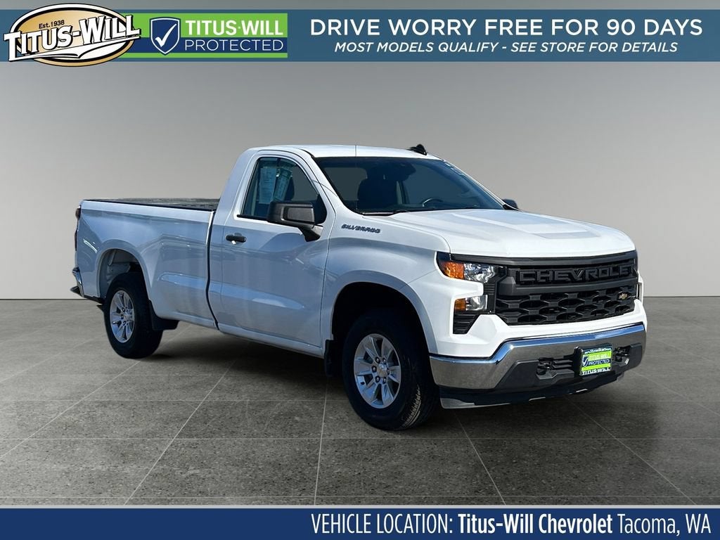 Summit White 2025 Chevrolet Silverado 1500 Pickup Truck 4X2 Automatic