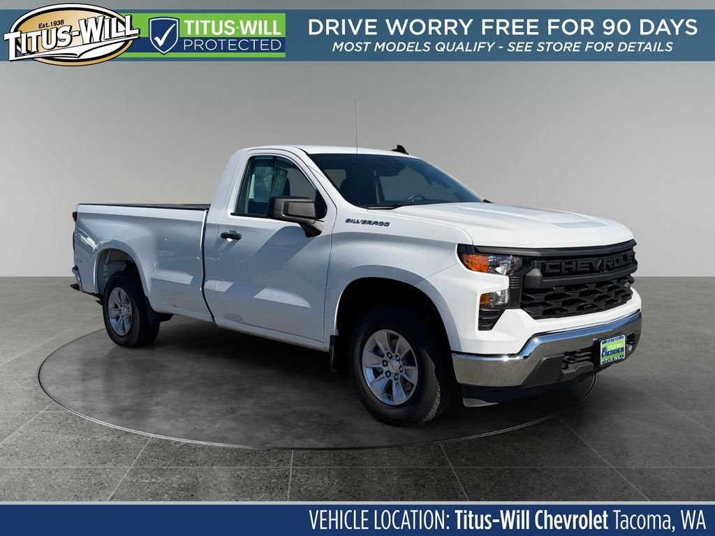 Summit White 2025 Chevrolet Silverado 1500 Pickup Truck 4X2 Automatic