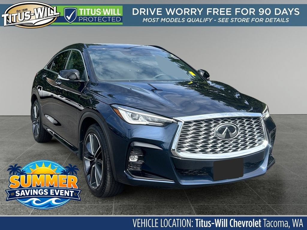 Blue 2025 INFINITI QX55 SUV / Crossover All-Wheel Drive Continuously Variable Transmission
