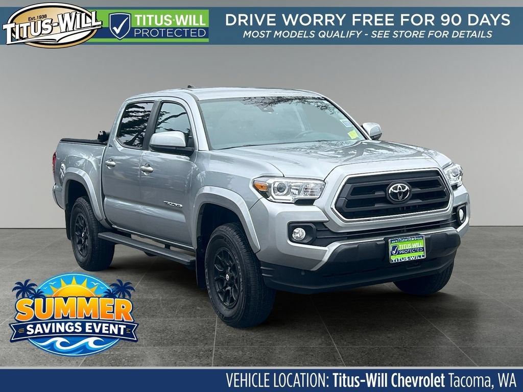 Silver 2022 Toyota Tacoma Pickup Truck Four-Wheel Drive Automatic