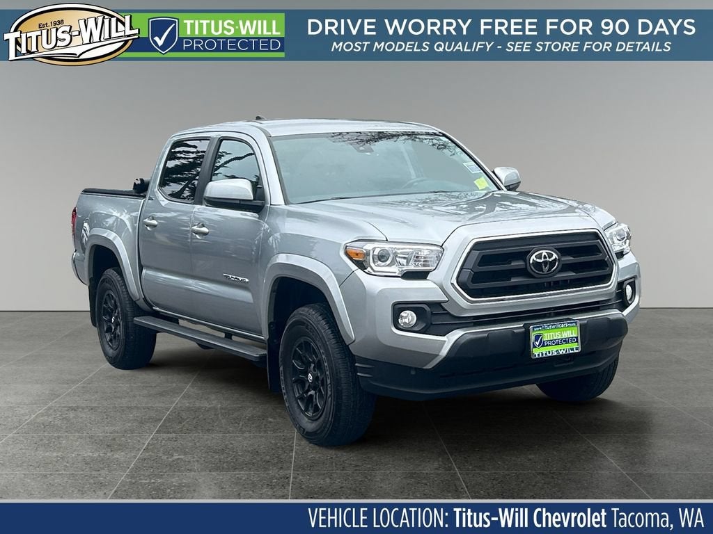 Silver 2022 Toyota Tacoma Pickup Truck Four-Wheel Drive Automatic