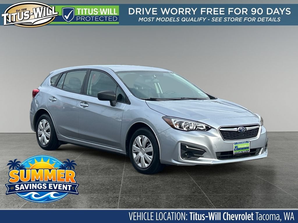 Silver 2019 Subaru Impreza Hatchback All-Wheel Drive Continuously Variable Transmission