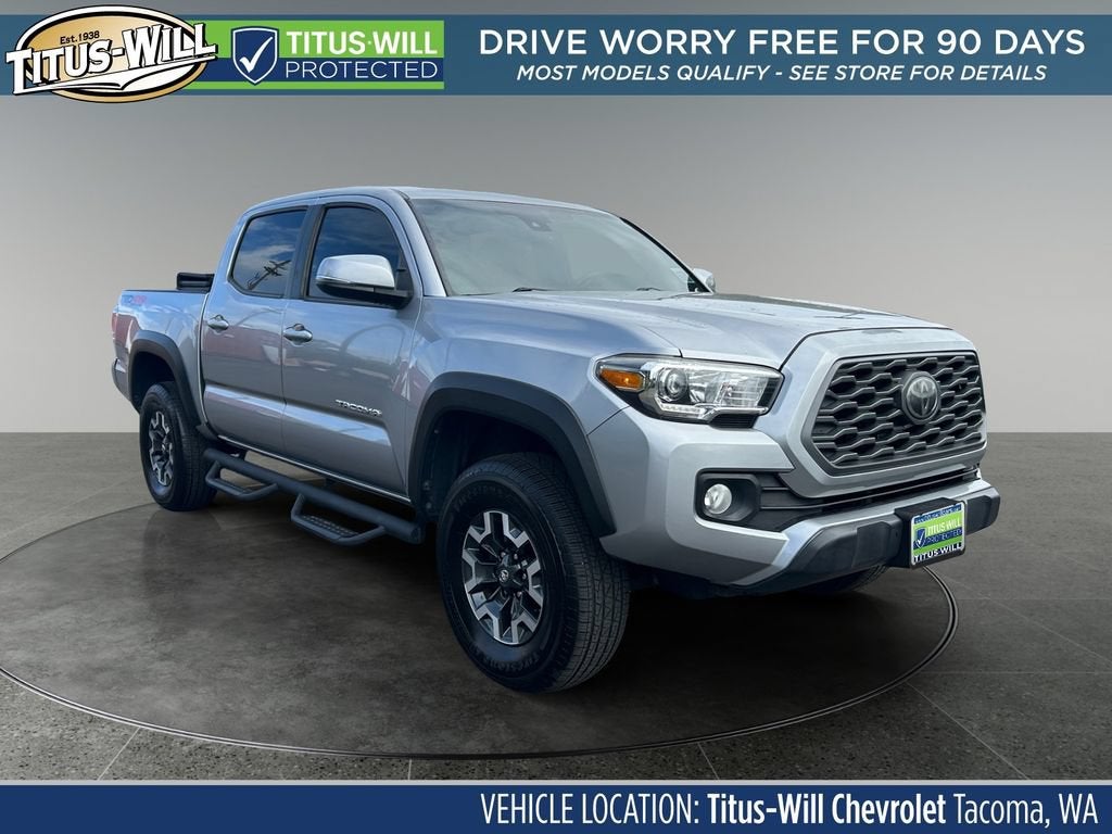 Silver 2020 Toyota Tacoma Pickup Truck Four-Wheel Drive Automatic