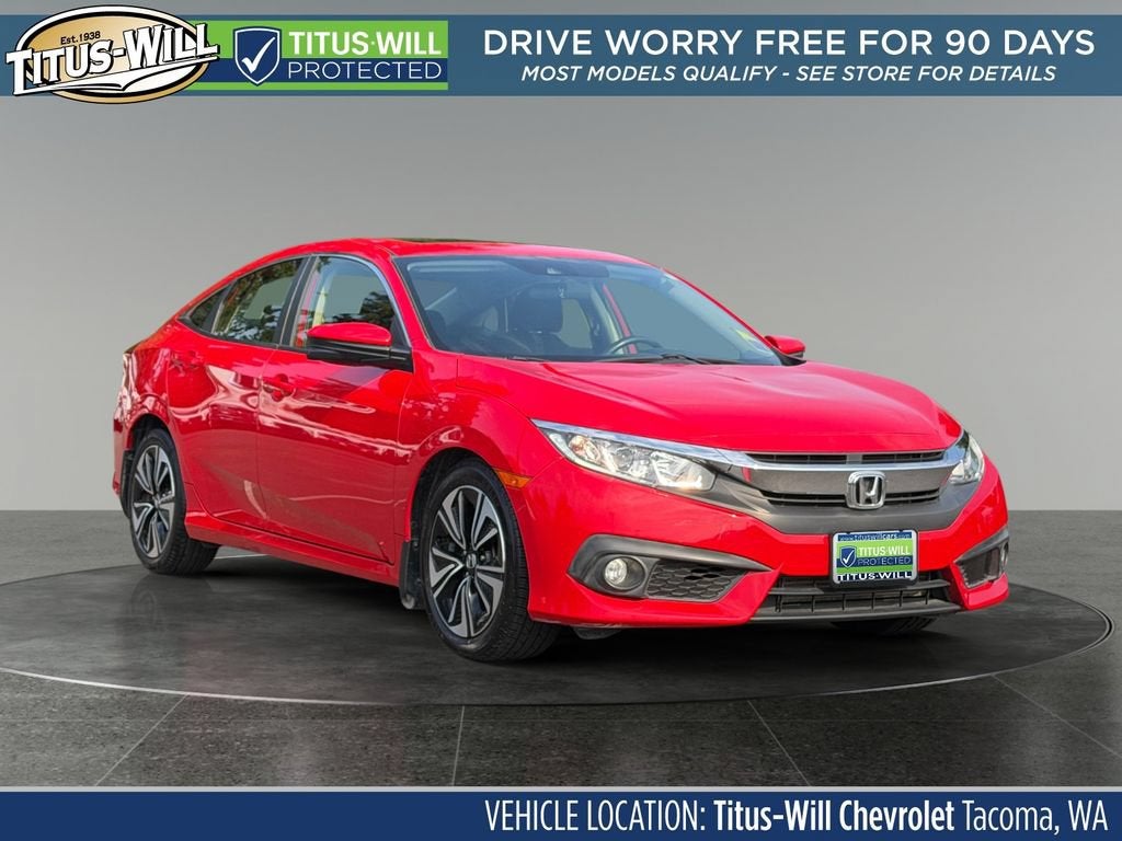 Red 2018 Honda Civic Sedan Front-Wheel Drive 