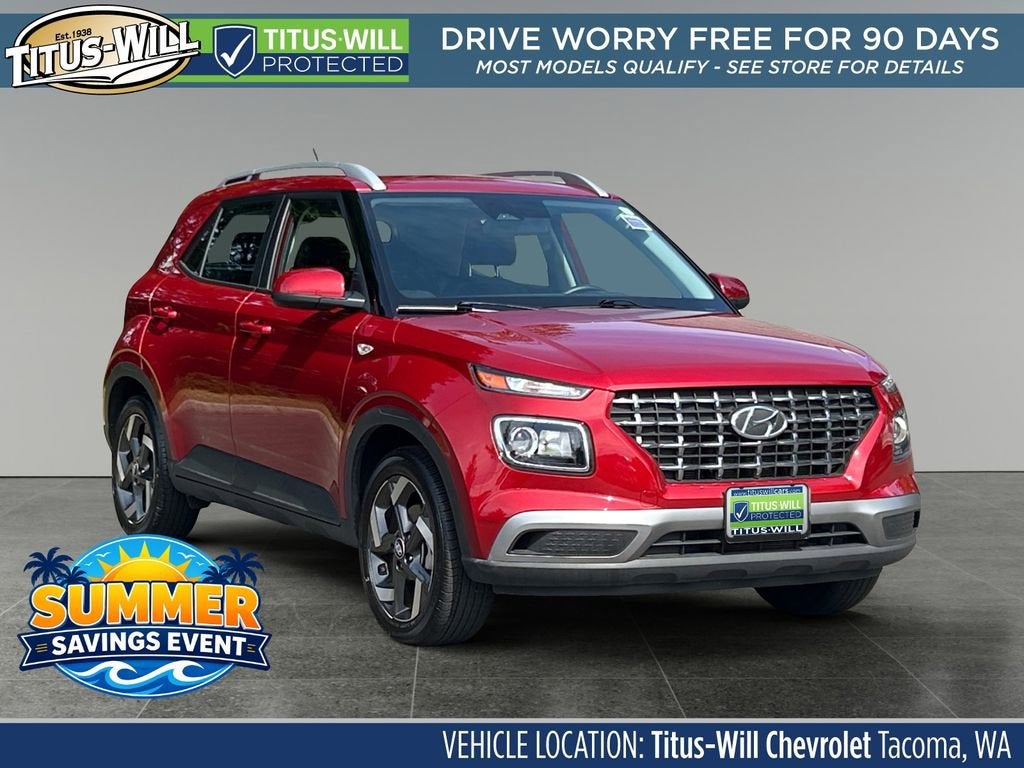 Red 2025 Hyundai Venue SEL FWD SUV / Crossover Front-Wheel Drive Continuously Variable Transmission